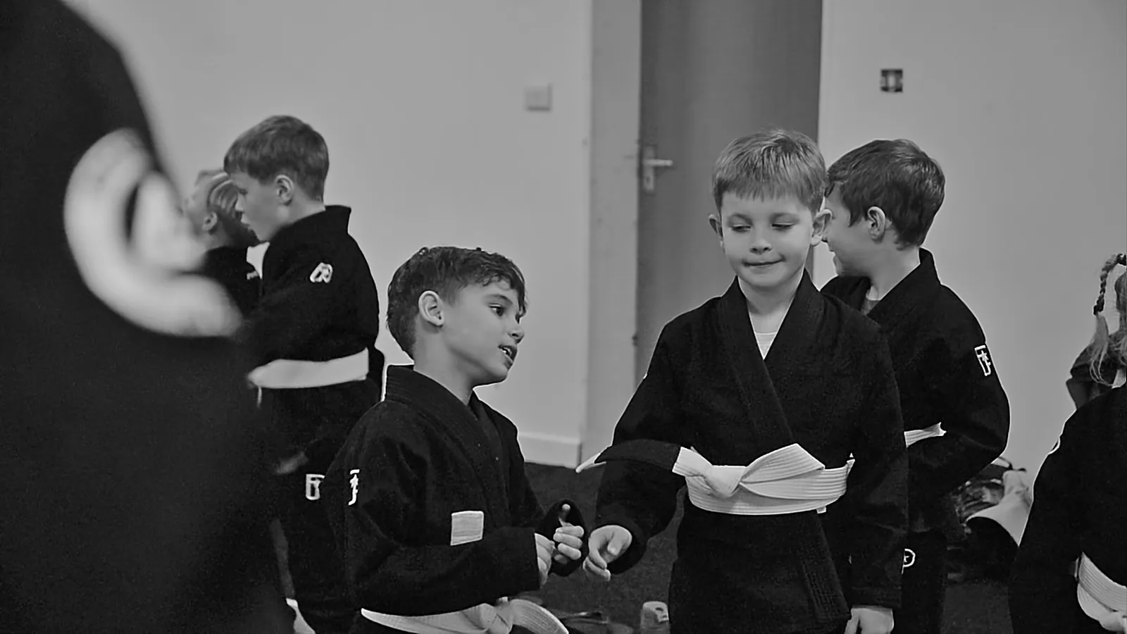 Young children training Jiu-Jitsu at RGA Salford