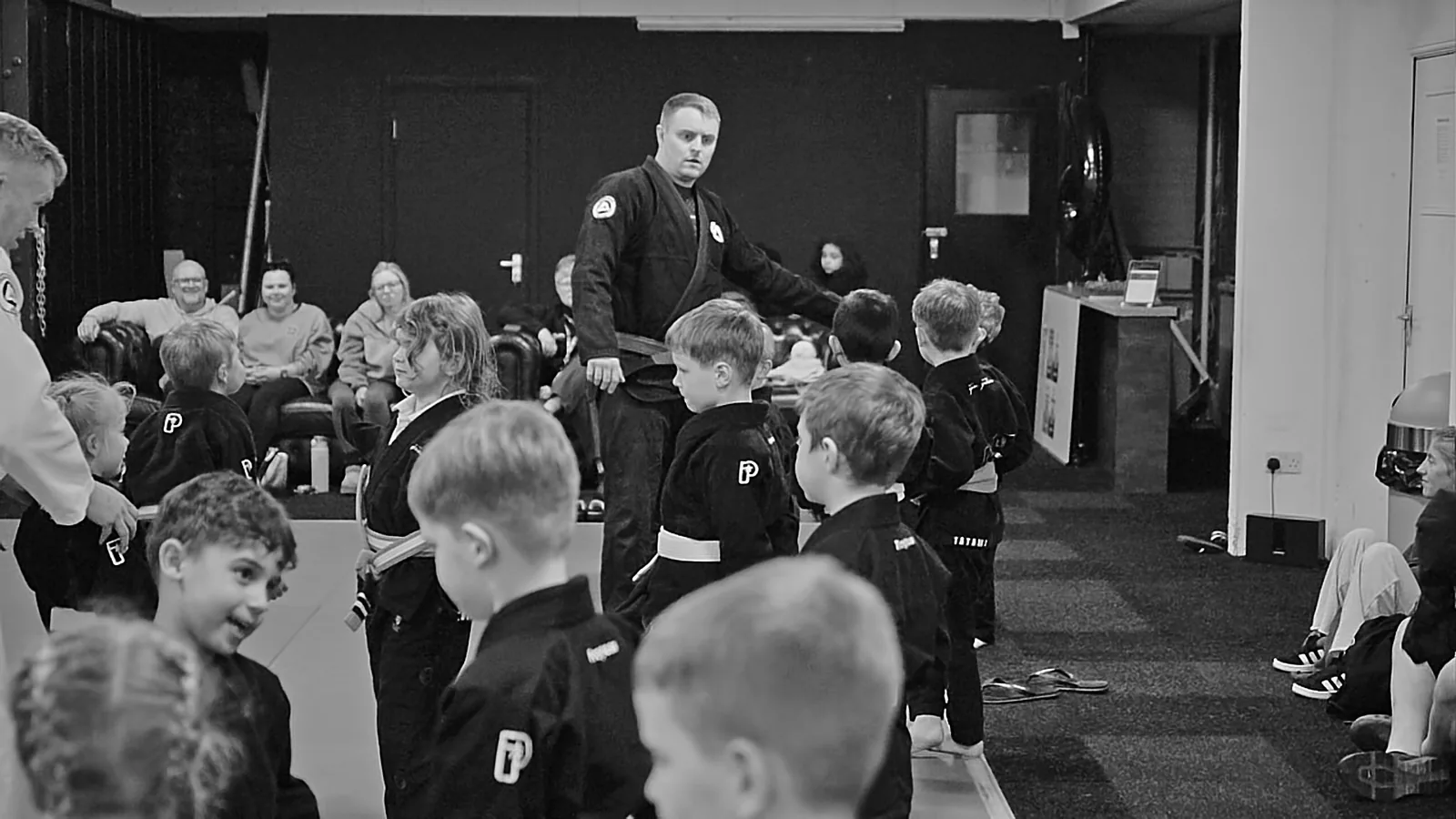 Young children training Jiu-Jitsu at RGA Salford